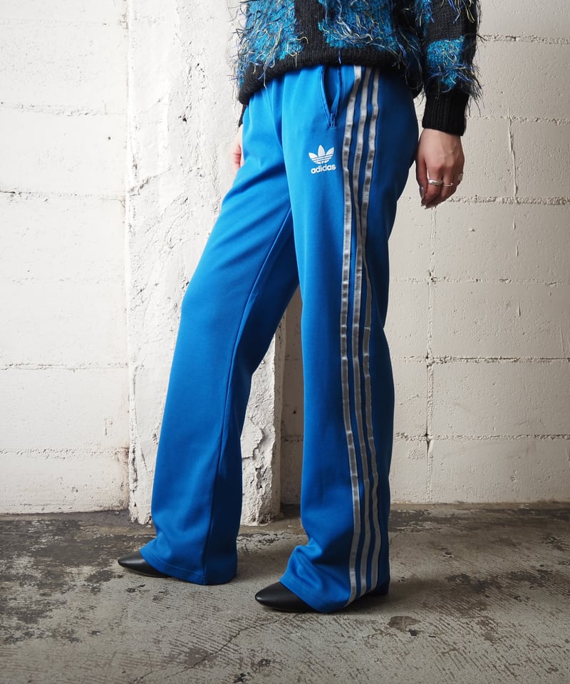 adidas VINTAGE 80s 西ドイツ製 ポリウールフレアスラックス L adidas VINTAGE 80s 西ドイツ製 ポリウールフレアスラックス L adidas