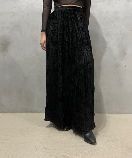 Velour Tiered Skirt BK