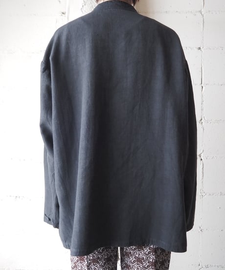 Linen China Shirt BK