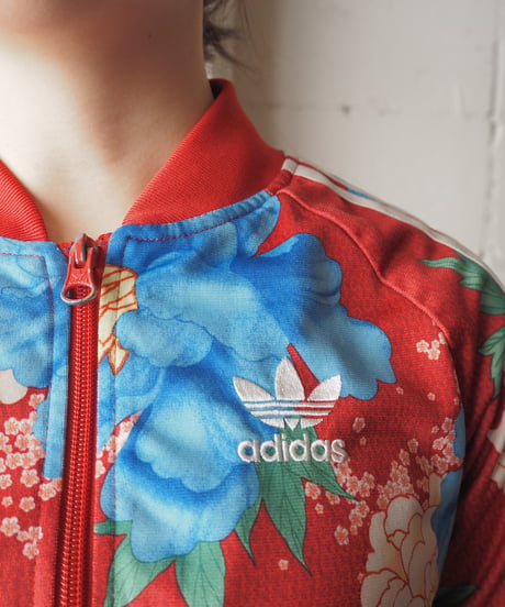 adidas Floral Pattern Track Jacket RE BL