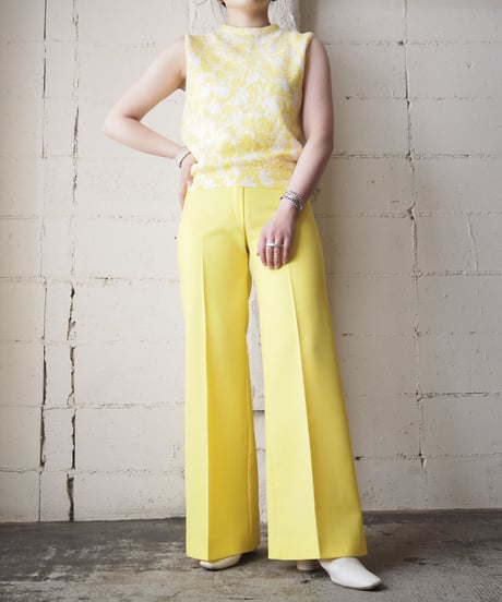 1960~70's Sleeveless Pattern Knit YE