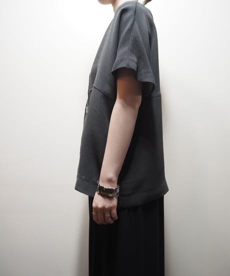 Collarless Front Pocket Design Jacket GR