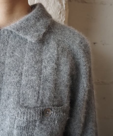 Angora Mix Collar Knit GR