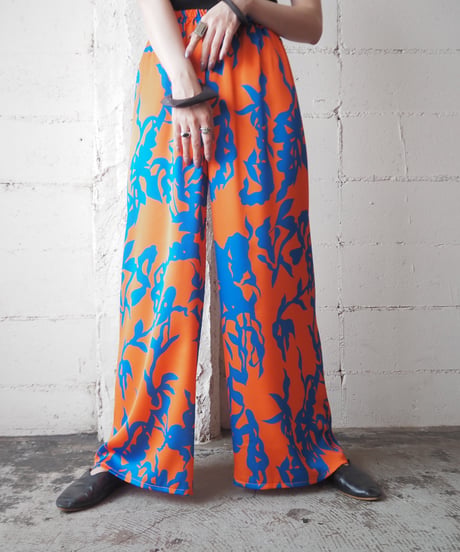 Botanical Pattern Wide Pants ORBL