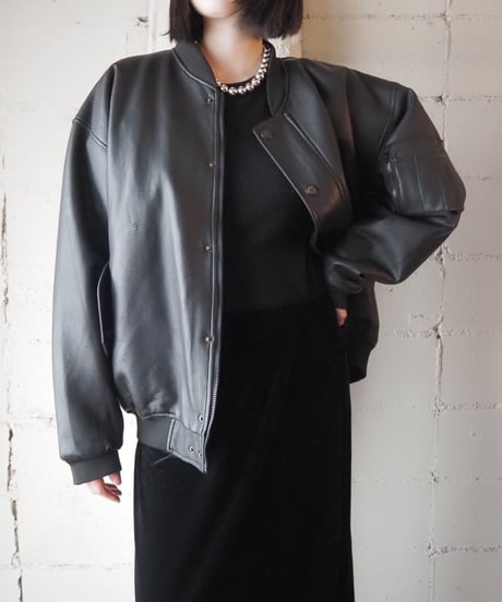 WAMKIM USA Leather Flight Jacket BK