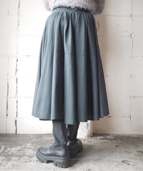 Waist Frill Side Button Skirt DGN