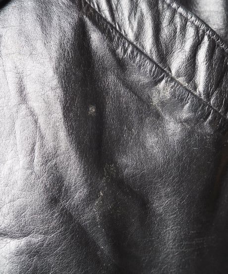 Shawl Collar Leather Jacket BK