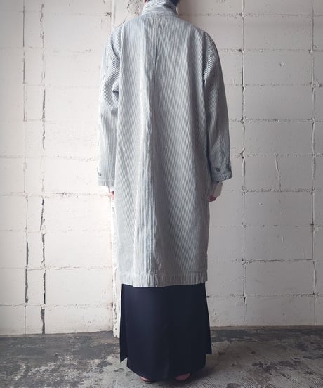 Stand Collar Stripe Coat NVWH