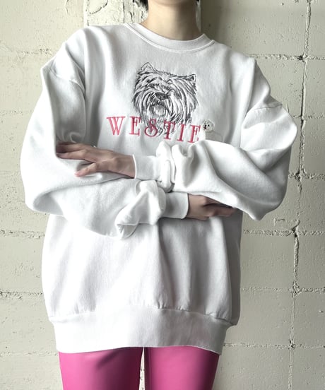 WESTIE Dog Embroidery Sweat WH