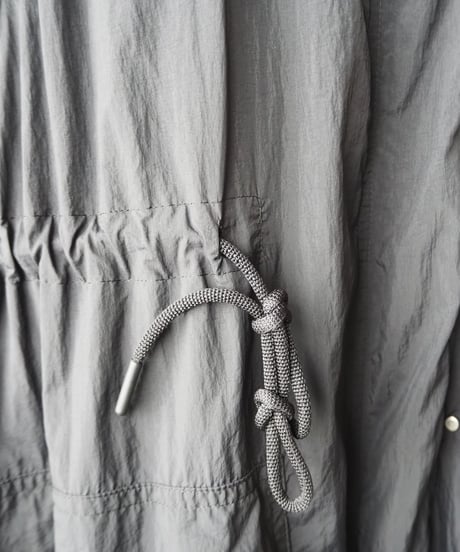 DKNY Hooded Nylon Long Coat BK