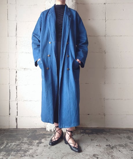 Double Breasted Denim Coat BL