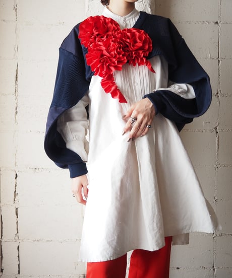 REMAKE Short Command 3D Flower Motif Knit RENV