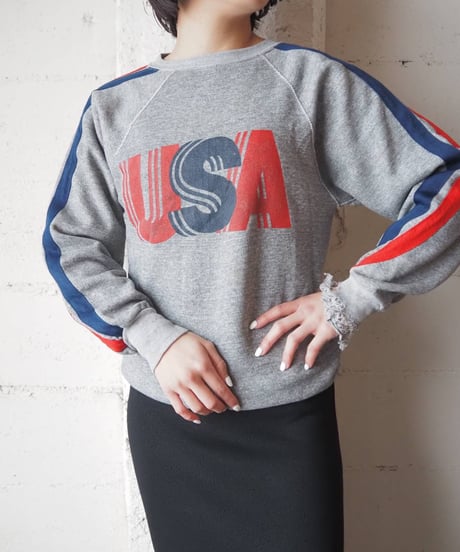 USA Line Sleeve Sweat GRRENV