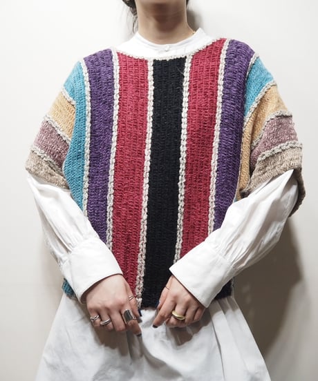 Stripe Velour Vest PIBKPUR