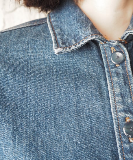 A.P.C. CARHARTT WIP Denim Pullover Work Shirt BL