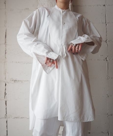 1940~50's Starched Bosom Long Shirt WH