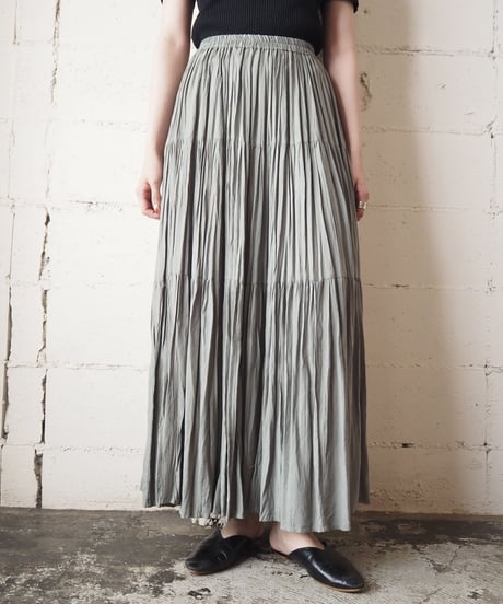 1980's Easy Tiered Long Skirt KA