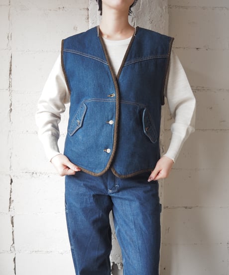 KENZO Jeans Boa Lining Denim Vest NV DBR