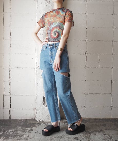 Tie dye Pattern Sheer Cutsewn REBL