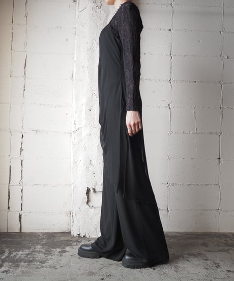 Layered Design Camisole Jumpsuit BK