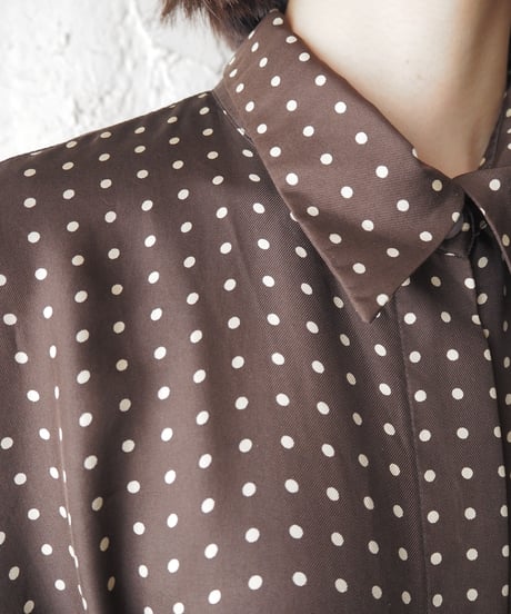 Max Mara Dot Pattern Wast Belt Dress BR WH