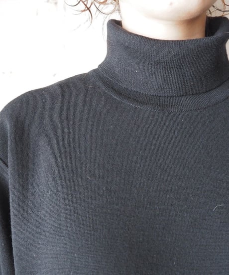Turtleneck Knit Dress BK