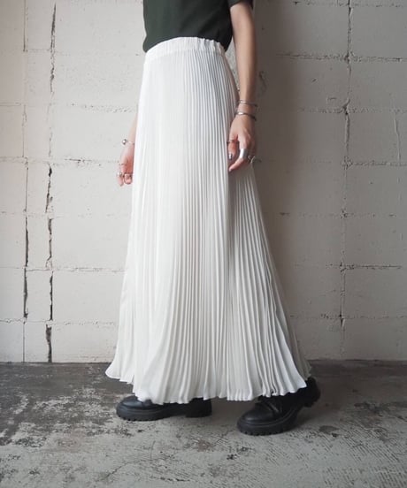 Pleated Sheer Skirt WH