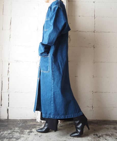 Lee Corduroy Collar Denim Chester Coat BL