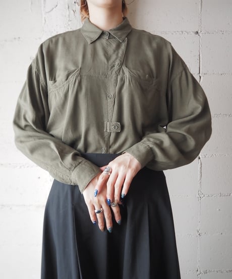 Asymmetric Design Rayon Shirt KA
