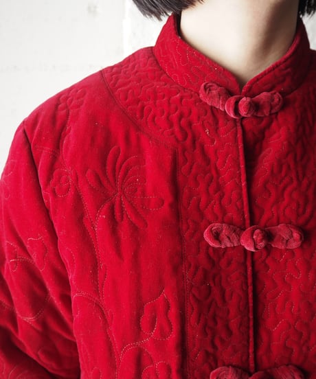 Quilted Velour China Jacket RE
