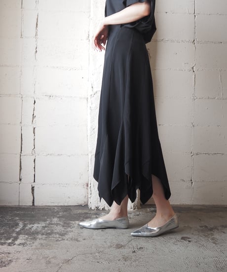 Zig Zag Hem Mermaid Skirt BK