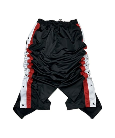 REMAKE Drawstrings Side Snap Track Skirt BK WH RE