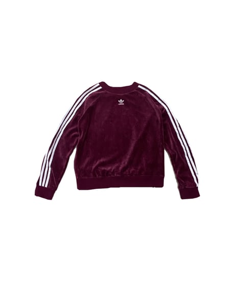 Adidas Velour Crew Neck Tops BUR