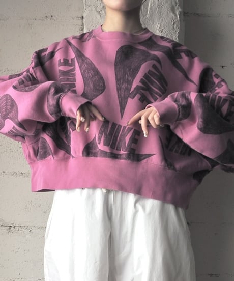 NIKE  Logo Print Wide Cropped Sweat PI