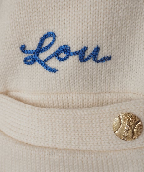 Lettered Cardigan IVBL