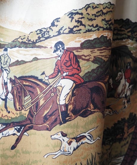 Horse Pattern Flared Skirt BEGN