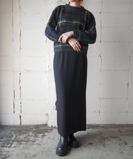 Mohair Mix Check Knit GNBK
