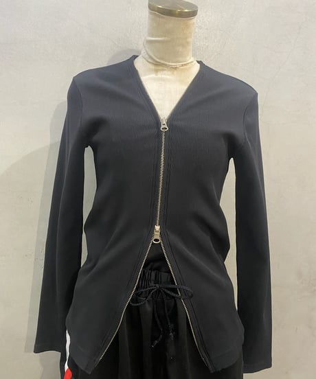 Y's Rib Double Zip Up Tops