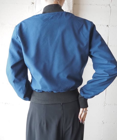 Cropped Zip Up Blouson NVBK