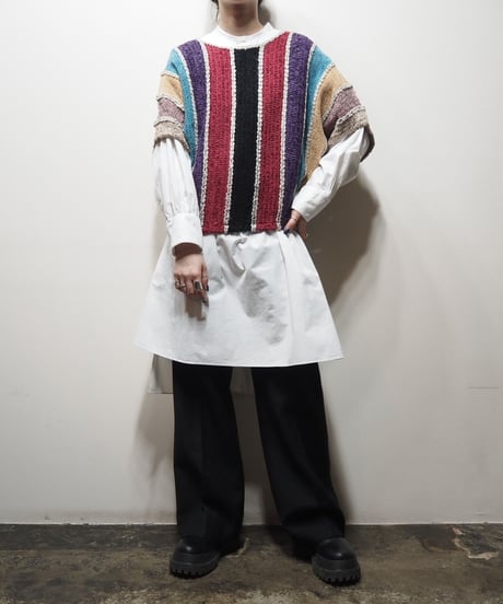 Stripe Velour Vest PIBKPUR