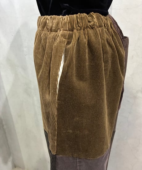 Remake Corduroy Patch Work Pants BR