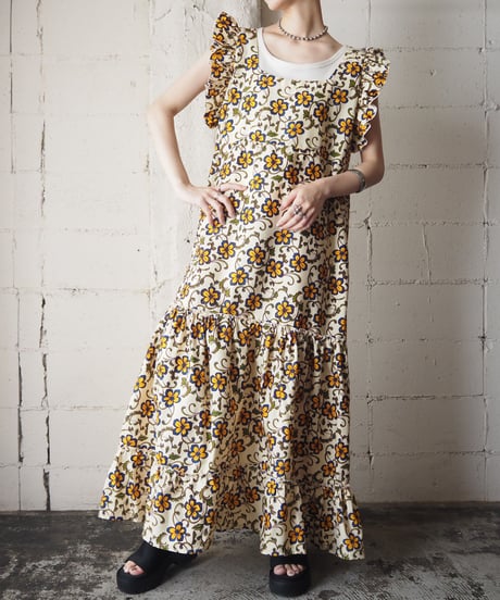 African Batik Flower Pattern Dress LYEBL