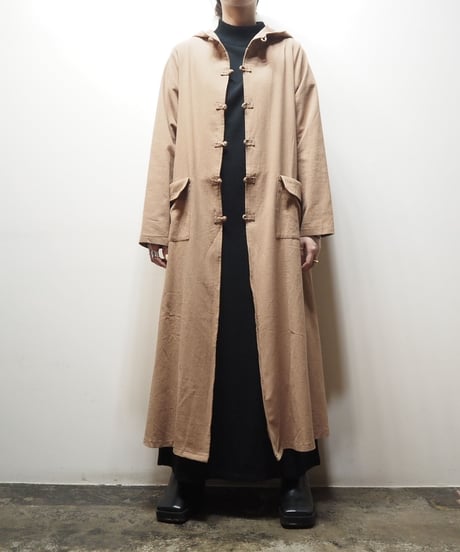 China Button Hooded Coat CM