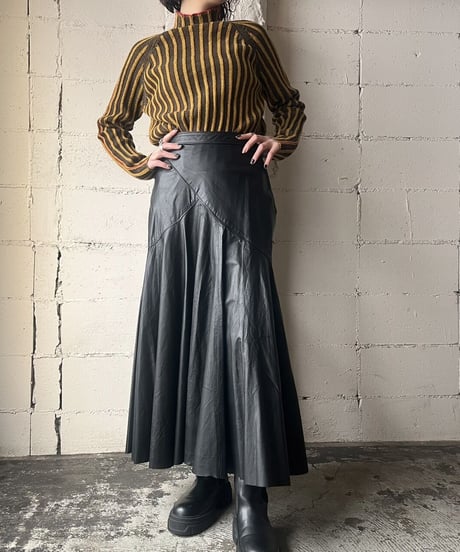 Tricolor Bottleneck Rib Knit BRYERE