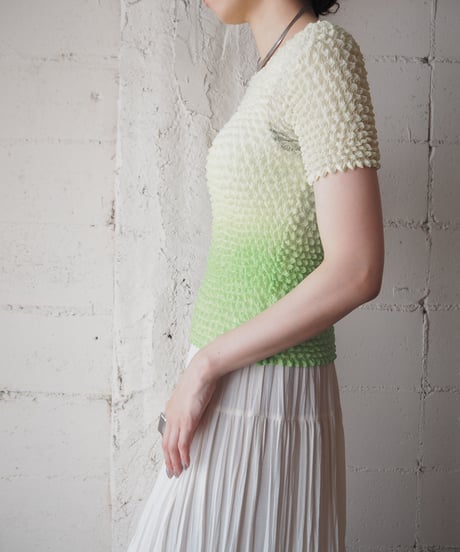 Short Sleeve Popcorn Blouse YEGR