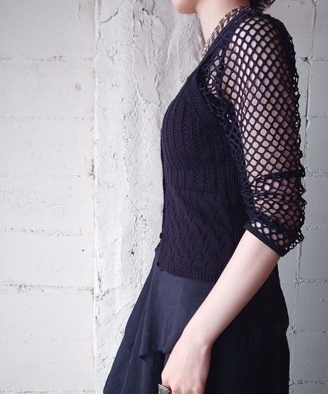 Front Button Camisole Knit BK