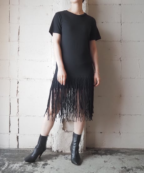 POLO Ralph Lauren Fringe Hem Tee Dress BK