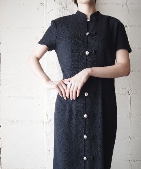 S/S Long China Dress BK