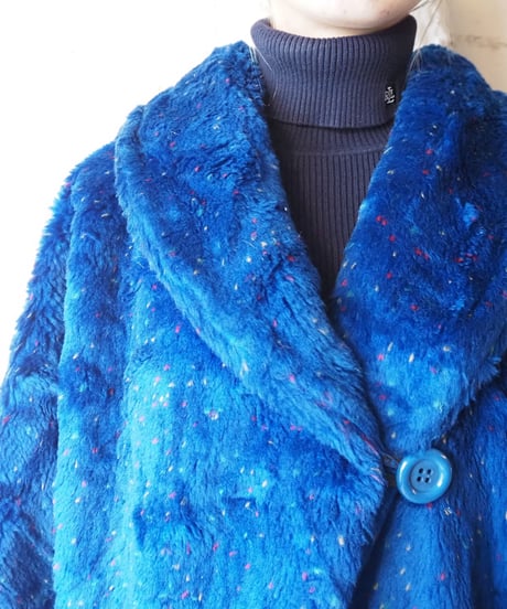 Mix Color Boa Coat BL