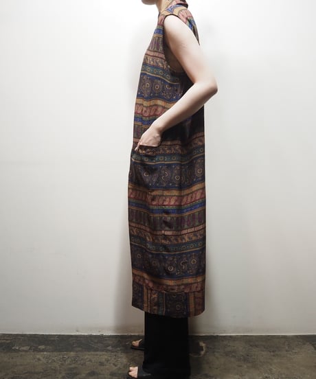 Ethnic Design Front Button Dress BENVGRBUR